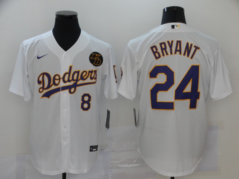 2020 Men Los Angeles Dodgers #24 Bryant white Nike Game MLB Jerseys 4
